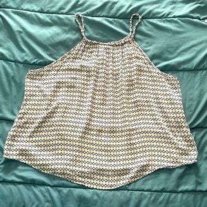 Gap - halter-like white and blue print tank top SZ XL